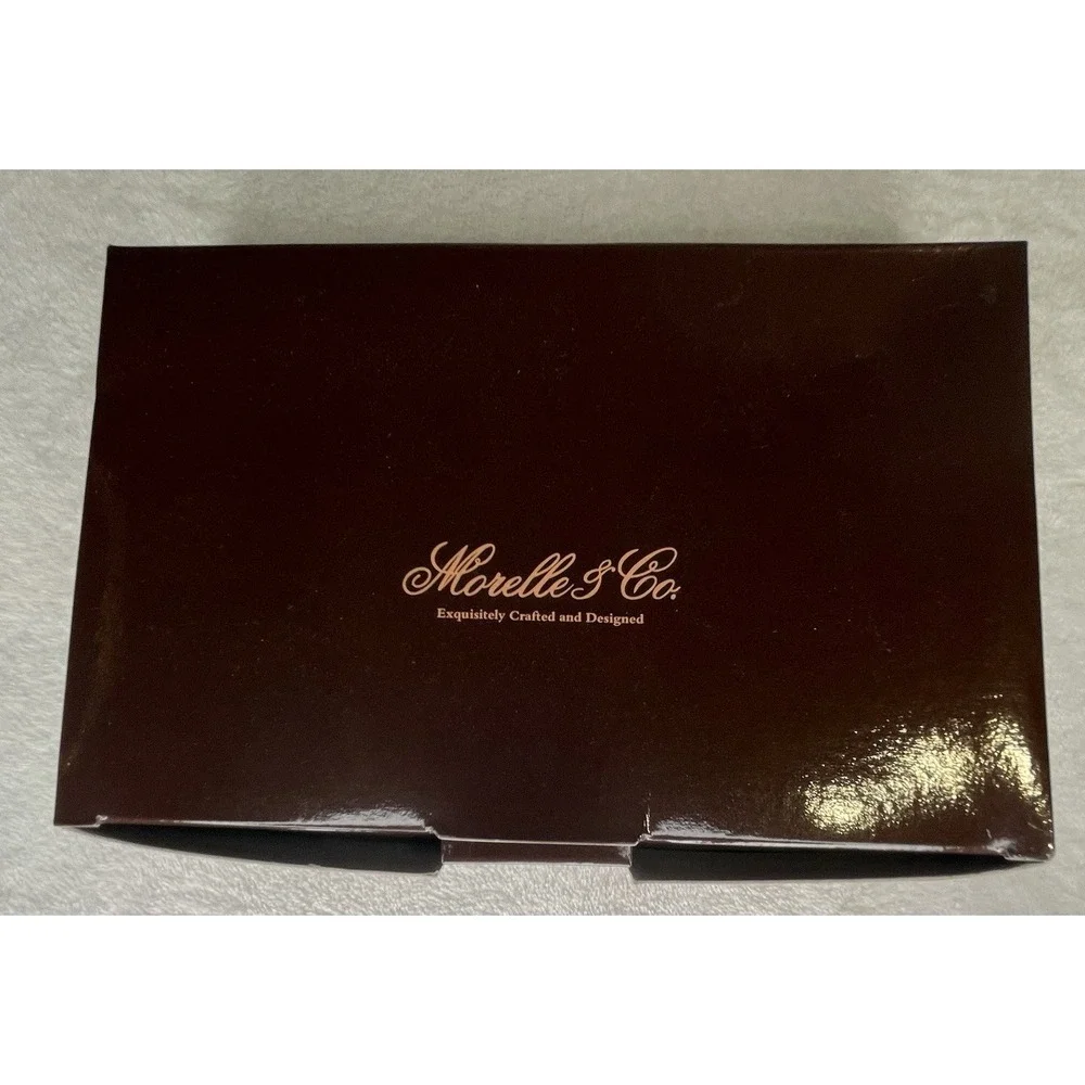 Morelle & Co Black Travel Jewelry Case Genuine Leather Organizer Fold Out Tri